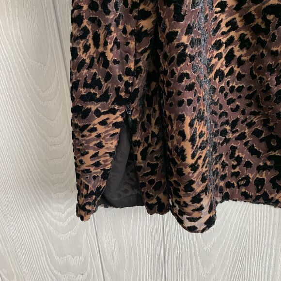 Elie Tahari Noelle Leopard Puff Sleeve Top Brown Long Sleeve Small - Picture 6 of 7